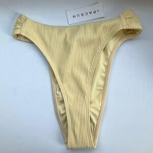 Pacsun yellow ribbed bikini bottom